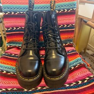 Dr. Martens Black Leather Women's Boots size 8 (thick sole)